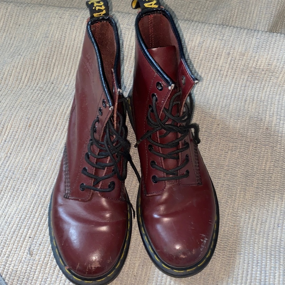 Burgundy Red Dr. Martens- Authentic & Vintage 9